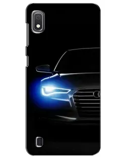 Чехол для Samsung Galaxy A10 2019 (A105F) с картинкой «Неоновый взгляд Audi» Чехол для Samsung Galaxy A10 2019 (A105F) с картинкой «Неоновый взгляд Audi»