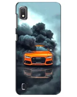 Чехол для Samsung Galaxy A10 2019 (A105F) с картинкой «Audi в облаках дыма» Чехол для Samsung Galaxy A10 2019 (A105F) с картинкой «Audi в облаках дыма»