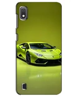 Чехол для Samsung Galaxy A10 2019 (A105F) с картинкой «Салатовый Lamborghini Huracan»