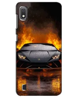 Чехол для Samsung Galaxy A10 2019 (A105F) с картинкой «Lamborghini в огне»