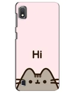 Чехол для Samsung Galaxy A10 2019 (A105F) с картинкой «Пушин говорит Hi»