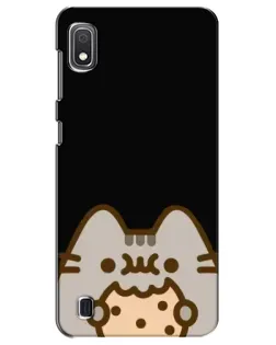 Чехол для Samsung Galaxy A10 2019 (A105F) с картинкой «Пушин на черном»