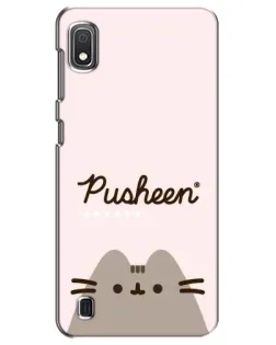 Чехол для Samsung Galaxy A10 2019 (A105F) с картинкой «Pusheen логотип»