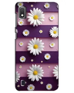 Чехол для Samsung Galaxy A10 2019 (A105F) с картинкой «Ромашки на фиолетовом»