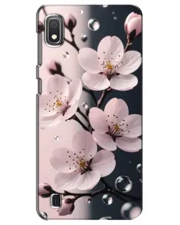 Чехол для Samsung Galaxy A10 2019 (A105F) с картинкой «Нежная сакура и капли»