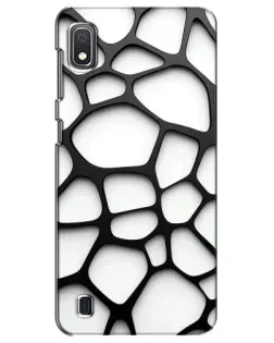 Чехол для Samsung Galaxy A10 2019 (A105F) с картинкой «Белая объемная сетка»