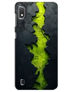 Чехол для Samsung Galaxy A10 2019 (A105F) с картинкой «Салатовый разлом скалы»