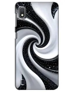 Чехол для Samsung Galaxy A10 2019 (A105F) с картинкой «Черно-белая спираль»