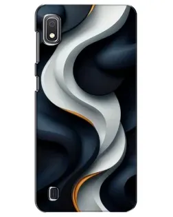 Чехол для Samsung Galaxy A10 2019 (A105F) с картинкой «Объемные черно-белые ленты»