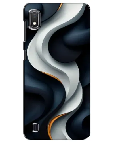 Чехол для Samsung Galaxy A10 2019 (A105F) с картинкой «Объемные черно-белые ленты»