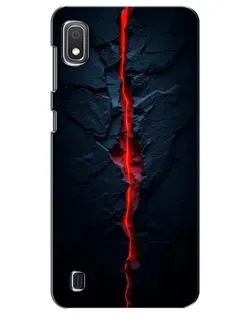 Чехол для Samsung Galaxy A10 2019 (A105F) с картинкой «Kрасная лавовая трещина»
