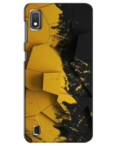 Чехол для Samsung Galaxy A10 2019 (A105F) с картинкой «Золотые осколки геометрии»