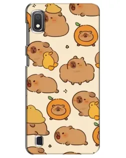 Чехол для Samsung Galaxy A10 2019 (A105F) с картинкой «Капибары с апельсинами»