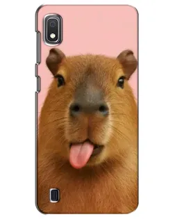 Чохол для Samsung Galaxy A10 2019 (A105F) з картинкою «Капібара з язиком»