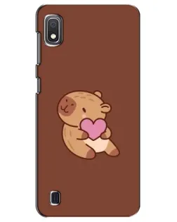 Чохол для Samsung Galaxy A10 2019 (A105F) з картинкою «Капібара з серцем»