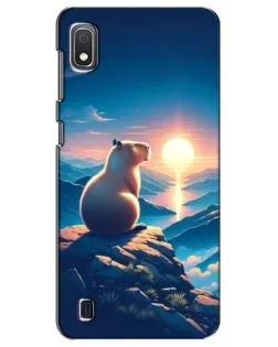 Чохол для Samsung Galaxy A10 2019 (A105F) з картинкою «Захід сонця з капібарою»