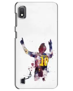 Чехол для Samsung Galaxy A10 2019 (A105F) с картинкой «Акварельный Месси Барселона»