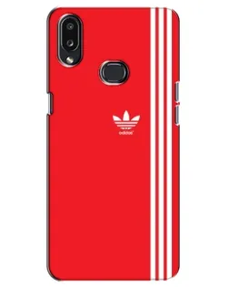 Чехол для Samsung Galaxy A10s (A107) с картинкой «Красный минимализм Adidas»