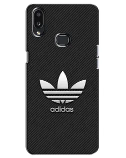 Чехол для Samsung Galaxy A10s (A107) с картинкой «Adidas Карбоновая текстура»