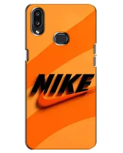 Чехол для Samsung Galaxy A10s (A107) с картинкой «Оранжевый драйв Nike» Чехол для Samsung Galaxy A10s (A107) с картинкой «Оранжевый драйв Nike»