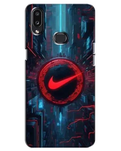 Чехол для Samsung Galaxy A10s (A107) с картинкой «Техногенный стиль Nike»