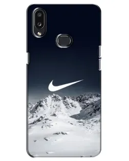 Чехол для Samsung Galaxy A10s (A107) с картинкой «Nike — зимние горы» Чехол для Samsung Galaxy A10s (A107) с картинкой «Nike — зимние горы»