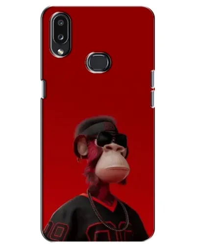 Чехол для Samsung Galaxy A10s (A107) с картинкой «Bored Ape в красном»