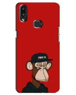 Чехол для Samsung Galaxy A10s (A107) с картинкой «Bored Ape — красный фон»
