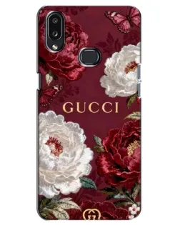Чохол для Samsung Galaxy A10s (A107) з картинкою «Gucci — бордові троянди»