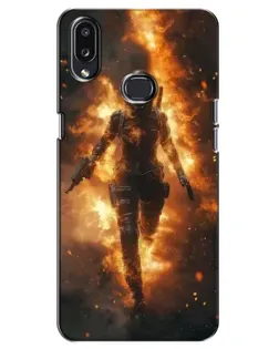 Чехол для Samsung Galaxy A10s (A107) с картинкой «BMW — скорость в дожде»