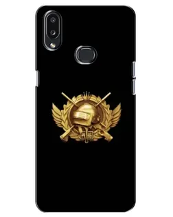 Чехол для Samsung Galaxy A10s (A107) с картинкой «PUBG — оранжевый градиент»