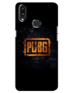 Чехол для Samsung Galaxy A10s (A107) с картинкой «PUBG — золотой логотип»