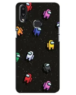 Чехол для Samsung Galaxy A10s (A107) с картинкой «Космический паттерн Among Us»