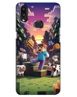 Чехол для Samsung Galaxy A10s (A107) с картинкой «Стив на ферме»