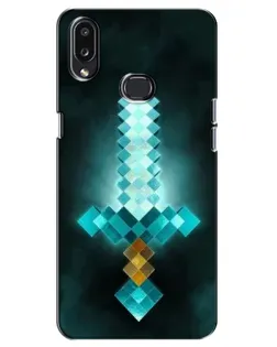 Чехол для Samsung Galaxy A10s (A107) с картинкой «Алмазный меч неон»