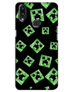 Чехол для Samsung Galaxy A10s (A107) с картинкой «Паттерн с криперами»