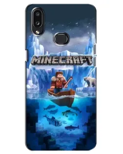 Чехол для Samsung Galaxy A10s (A107) с картинкой «Minecraft ледяной мир»