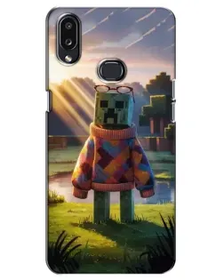 Чехол для Samsung Galaxy A10s (A107) с картинкой «Крипер в свитере»