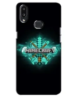 Чехол для Samsung Galaxy A10s (A107) с картинкой «Minecraft Diamond лого»