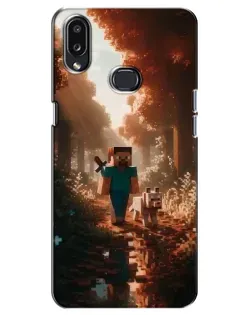 Чехол для Samsung Galaxy A10s (A107) с картинкой «Стив в лесу»