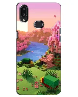 Чехол для Samsung Galaxy A10s (A107) с картинкой «Розовое дерево Minecraft»