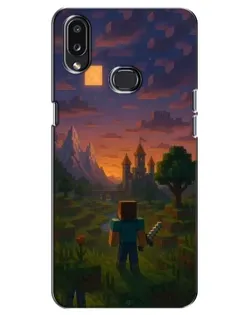Чехол для Samsung Galaxy A10s (A107) с картинкой «Стив у башни»