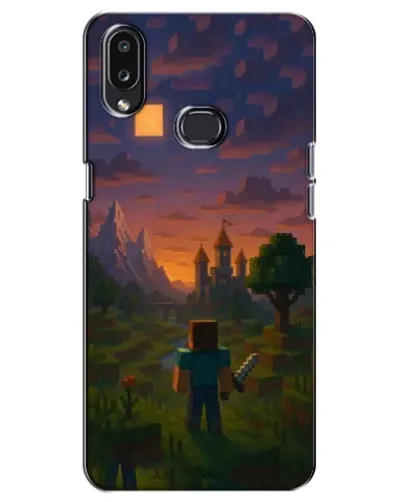 Чехол для Samsung Galaxy A10s (A107) с картинкой «Стив у башни» Чехол для Samsung Galaxy A10s (A107) с картинкой «Стив у башни»