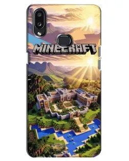 Чехол для Samsung Galaxy A10s (A107) с картинкой «Minecraft панорама»