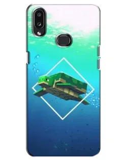 Чехол для Samsung Galaxy A10s (A107) с картинкой «Черепаха Minecraft»