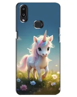 Чехол для Samsung Galaxy A10s (A107) с картинкой «Единорог на поляне»