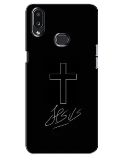 Чехол для Samsung Galaxy A10s (A107) с картинкой «Графический крест Jesus» Чехол для Samsung Galaxy A10s (A107) с картинкой «Графический крест Jesus»