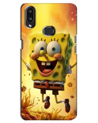 Чехол для Samsung Galaxy A10s (A107) с картинкой «Губка Боб прыгает»