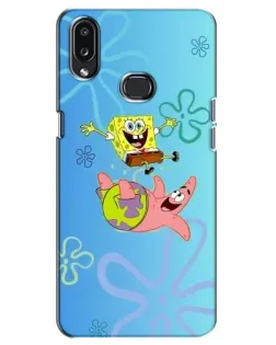 Чехол для Samsung Galaxy A10s (A107) с картинкой «Спанч Боб и Патрик»