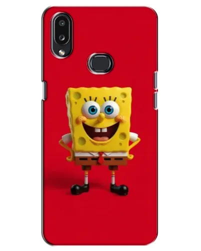 Чехол для Samsung Galaxy A10s (A107) с картинкой «Спанч Боб на красном»